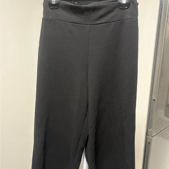 Revamped Black Midi Wide-Leg Skirted Pants - Picture 2 of 3